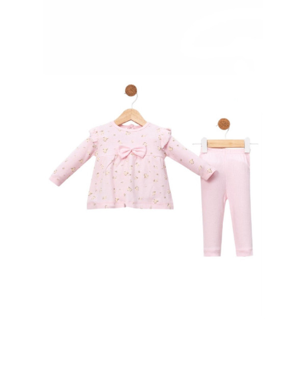 ÇİÇEK BASKILI OMUZU FIRFIRLI TAKIM