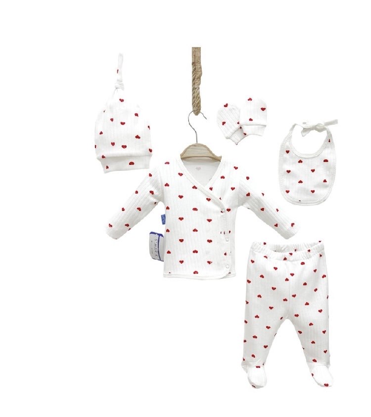 KALP BASKILI 5 Lİ ZIBIN SET